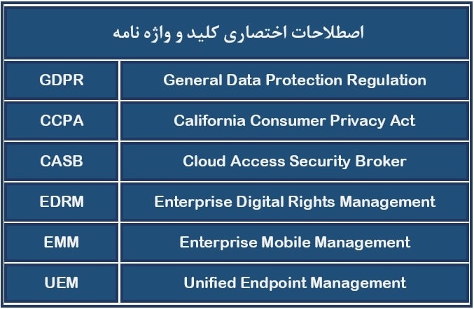 واژه نامه DLP